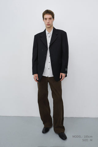 90S WIDE CORDUROY JEANS BROWN