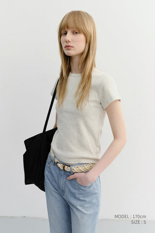 ESSENTIAL T-SHIRT OATMEAL MELANGE