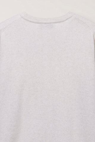 UNISEX ESSENTIAL CREWNECK SWEATER MELANGE IVORY