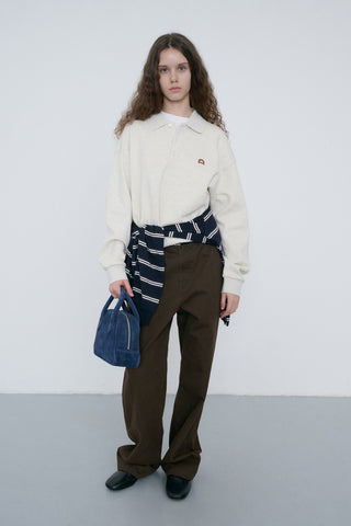SUEDE BOSTON TOTE BAG NAVY