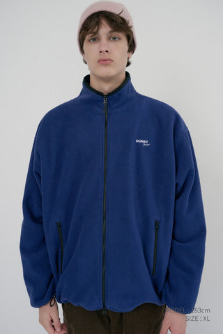 UNISEX ZIP-UP FLEECE SWEATSHIRT BLUE NAVY