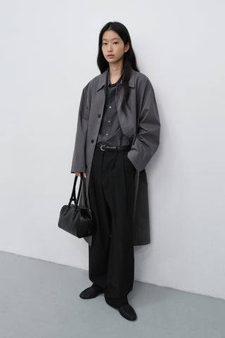 SOFT FRAME COMPACT SHOULDER BAG BLACK