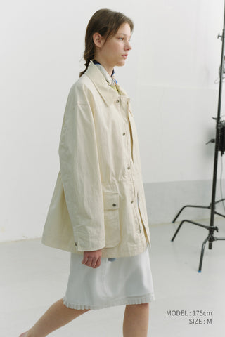 UNISEX COTTON CHORE JACKET OFF WHITE