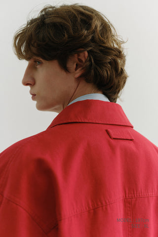 UNISEX COLLARED BLOUSON JACKET RED