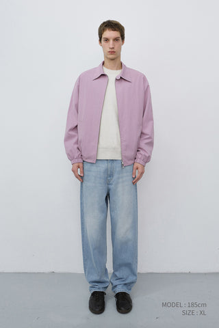 UNISEX COLLARED BLOUSON JACKET LAVENDER PINK
