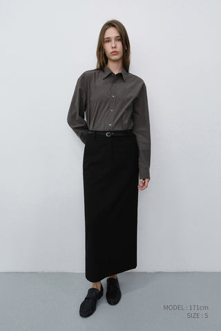UNISEX REFINED COTTON SHIRT MUSHROOM