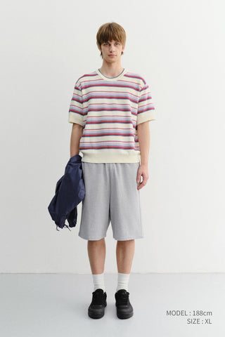 UNISEX PIGMENT RELAXED BEACH SHORTS MELANGE GREY