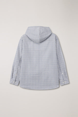 UNISEX CLASSIC HOODED SHIRT CREAM CHECK