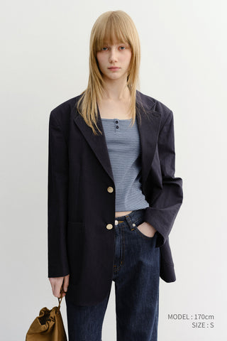 PETIT SLEEVELESS TOP BLUE STRIPE