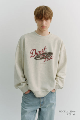 UNISEX VINYL SWEATSHIRT OATMEAL MELANGE