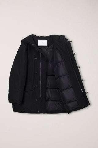UNISEX GOOSE DOWN PARKA JACKET BLACK