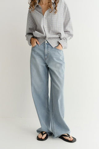 SUMMER RELAXED WIDE JEANS LIGHT BLUE