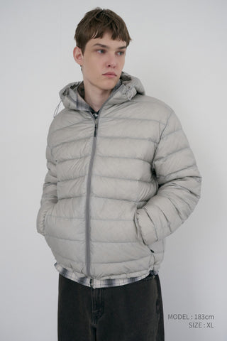 UNISEX LIGHT GOOSE DOWN JACKET ASH GREY
