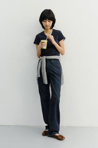 RELAXED SUMMER DENIM PANTS INDIGO BLUE