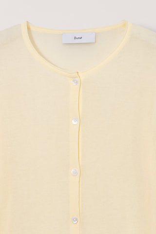 SUMMER ESSENTIAL CREWNECK CARDIGAN BUTTER