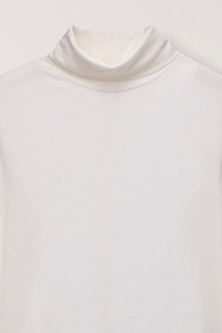 ESSENTIAL ROLL NECK TOP OFF WHITE