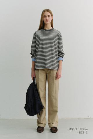 UNISEX STRIPED T-SHIRT GREY STRIPE
