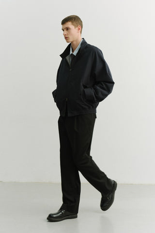 UNISEX MODERN HARRINGTON JACKET NAVY