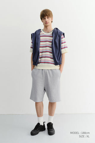 UNISEX PIGMENT RELAXED BEACH SHORTS MELANGE GREY