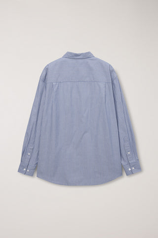 UNISEX 2-WAY OVERSIZED STRIPED SHIRT BLUE STRIPE
