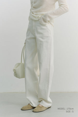 ESSENTIAL STRAIGHT FULL LENGTH JEANS OFF WHITE
