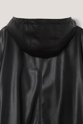 UNISEX ALTER-LEATHER WINDBREAKER BLACK