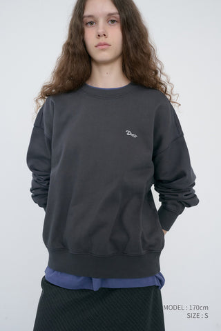 UNISEX GARMENT DYED SWEATSHIRT WASHED BLACK
