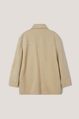 UNISEX ALTER-SUEDE HALF JACKET CREAM BEIGE