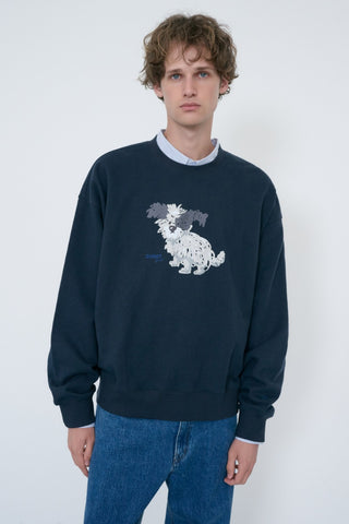 UNISEX PUPPY SWEATSHIRT FRENCH NAVY