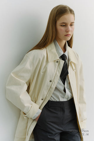 UNISEX COTTON CHORE JACKET OFF WHITE
