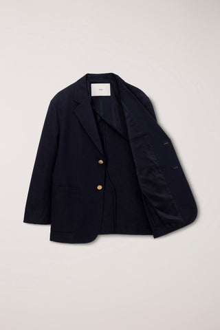 UNISEX CLASSIC LINEN JACKET NAVY