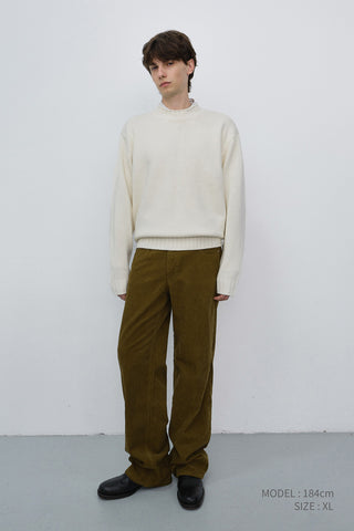 UNISEX CHUNKY ROLL NECK SWEATER IVORY