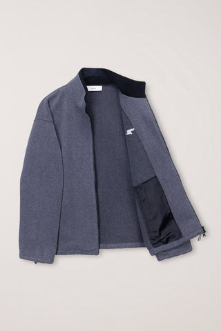UNISEX ZIP-UP FLEECE SWEATSHIRT CHARCOAL GREY