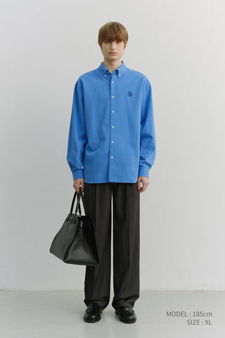 UNISEX CLASSIC BOYFRIEND SHIRT CERULEAN BLUE
