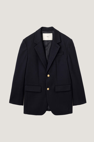 UNISEX 2 BUTTON WOOL BLAZER NAVY