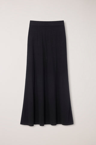 KNITTED MAXI SKIRT BLACK