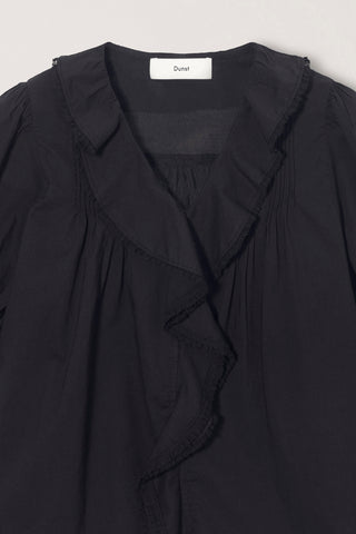 RUFFLE BLOUSE BLACK