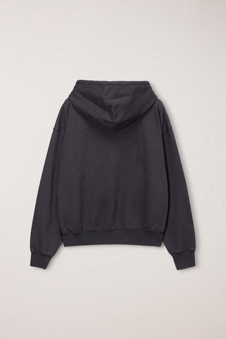 UNISEX GARMENT DYED HOODIE BLACK