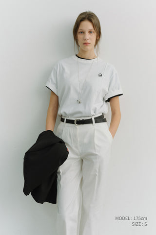 UNISEX LOGO CREASE T-SHIRT WHITE