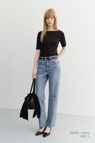 ESSENTIAL CROPPED JEANS LIGHT BLUE