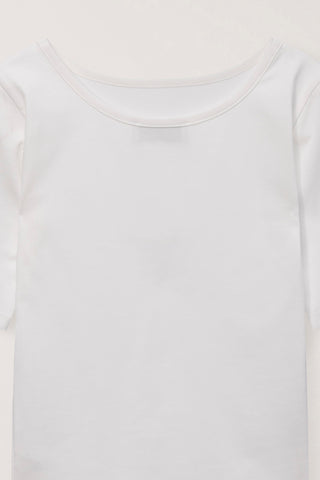 ESSENTIAL BOAT NECK T-SHIRT OFF WHITE