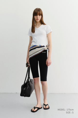 V-NECK SLIM TOP OFF WHITE