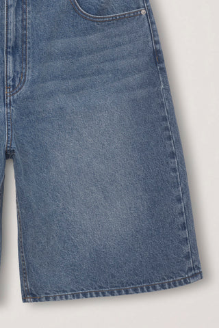 CLASSIC BAGGY DENIM SHORTS VINTAGE BLUE