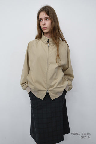 UNISEX VOLUME HARRINGTON JACKET BEIGE