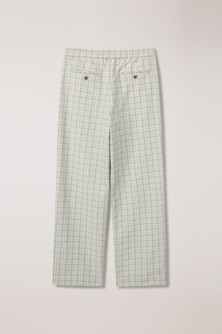 UNISEX CHECKED PAJAMA SLACKS OLIVE CHECK