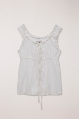 SHIRRING SLEEVELESS BLOUSE IVORY