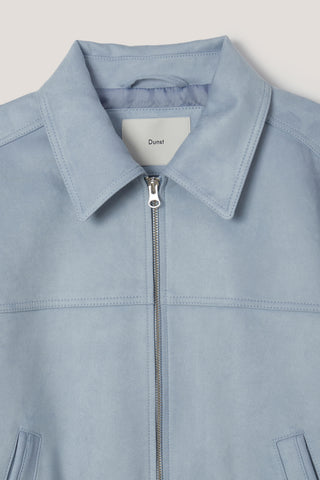 UNISEX ALTER-SUEDE COLLARED BLOUSON SOFT BLUE