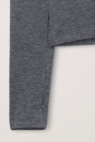 ESSENTIAL ROLL NECK TOP MELANGE GREY