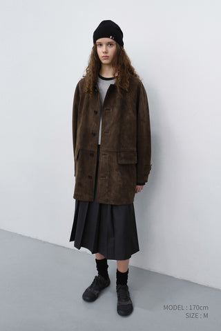 UNISEX LILY ALTER-SUEDE HALF JACKET ETOUPE KHAKI