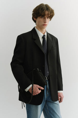 2-WAY SOFT TOUCH SUEDE BAG BLACK